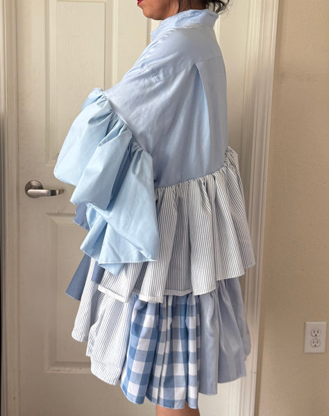 Picnic Blues Ruffled Dress/Tunic
