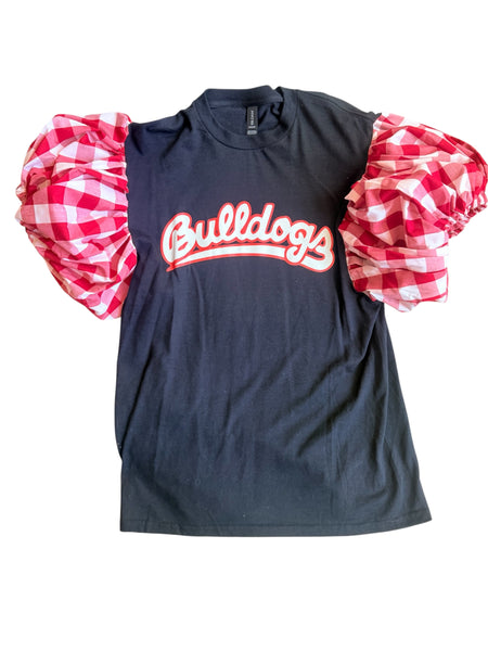 Fresno State Large Red Gingham Puff (Comes in off Shoulder or T-Shirt Puff)