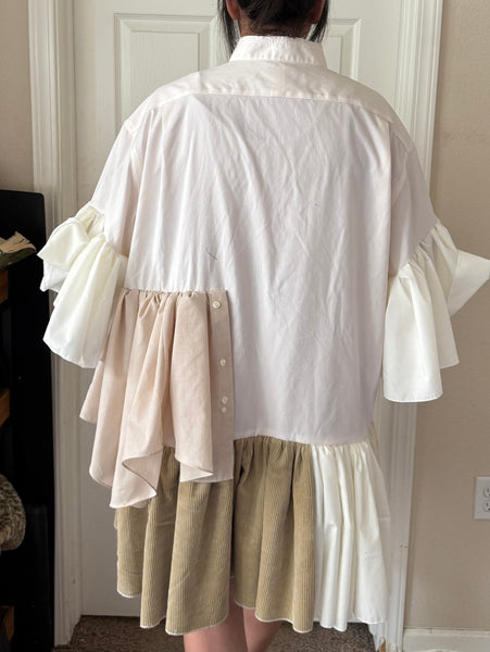 Neutral Paradise Ruffled Tunic/Dress