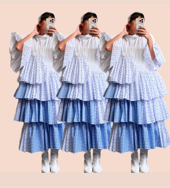 Custom tiered ruffle skirt for Kasi