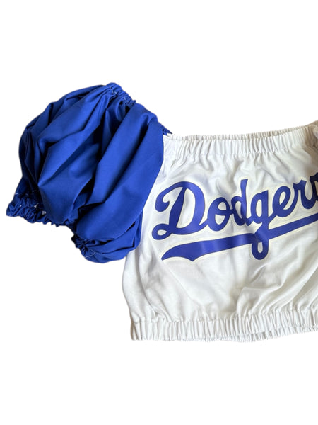 Dodgers color block Puff (Choose between a T Shirt Puff or Off Shoulder)