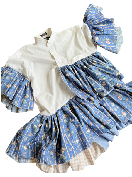 Vintage Floral Ruffled Dress/Tunic