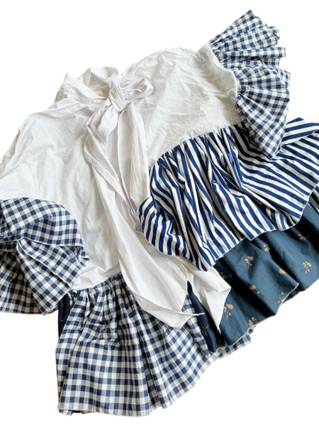 Navy Bow and Blues Ruffled Dress/Tunic