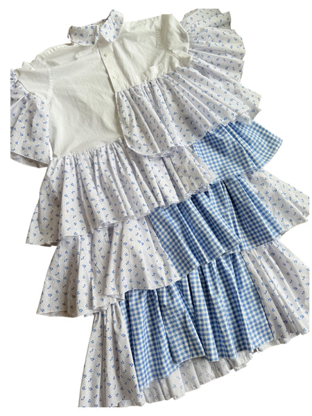 Spanish Moss Floral Ruffled Dress