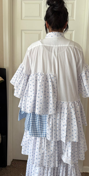 Spanish Moss Floral Ruffled Dress