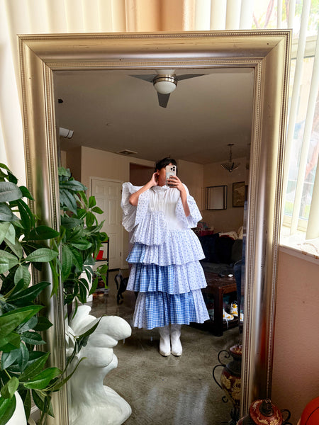 Spanish Moss Floral Ruffled Dress