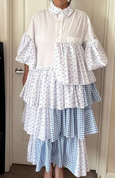 Spanish Moss Floral Ruffled Dress