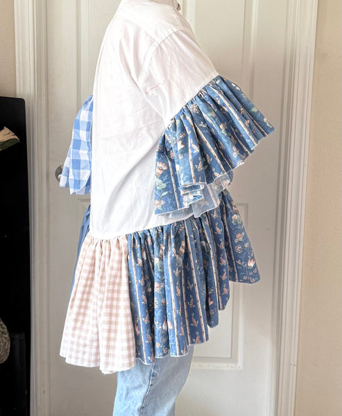 Vintage Floral Ruffled Dress/Tunic