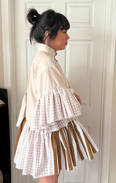 Safari Neutral Ruffled Dress/Tunic