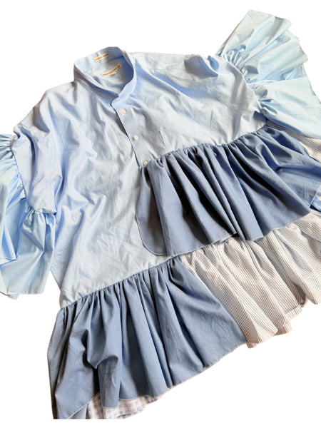 Picnic Blues Ruffled Dress/Tunic