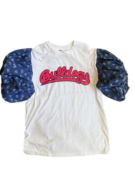 Fresno State Floral Denim Puff (Comes in off Shoulder or T-Shirt Puff)